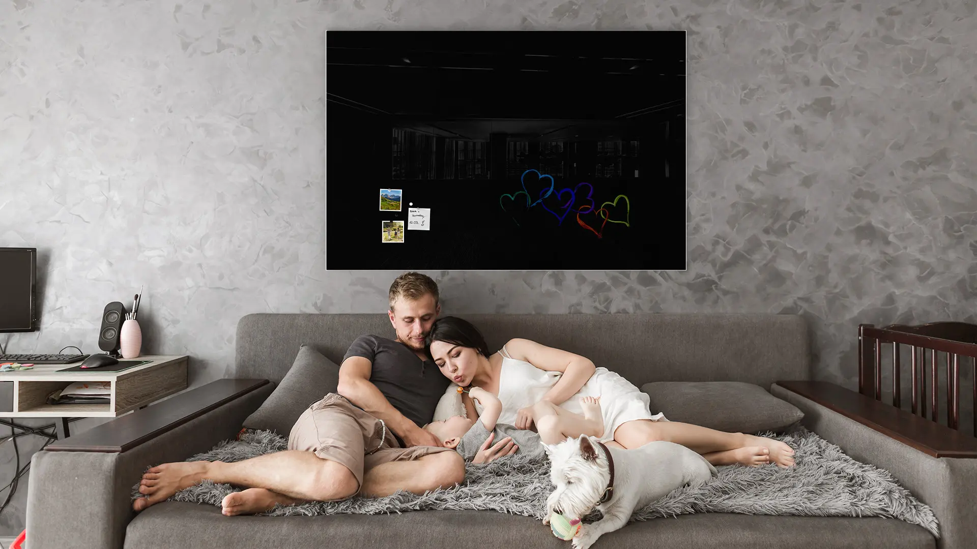 Tableau Noir en Verre 150x100cm, Tableau Magnétique sans Cadre, Verre Trempé + ACCESSOIRES – Image 13