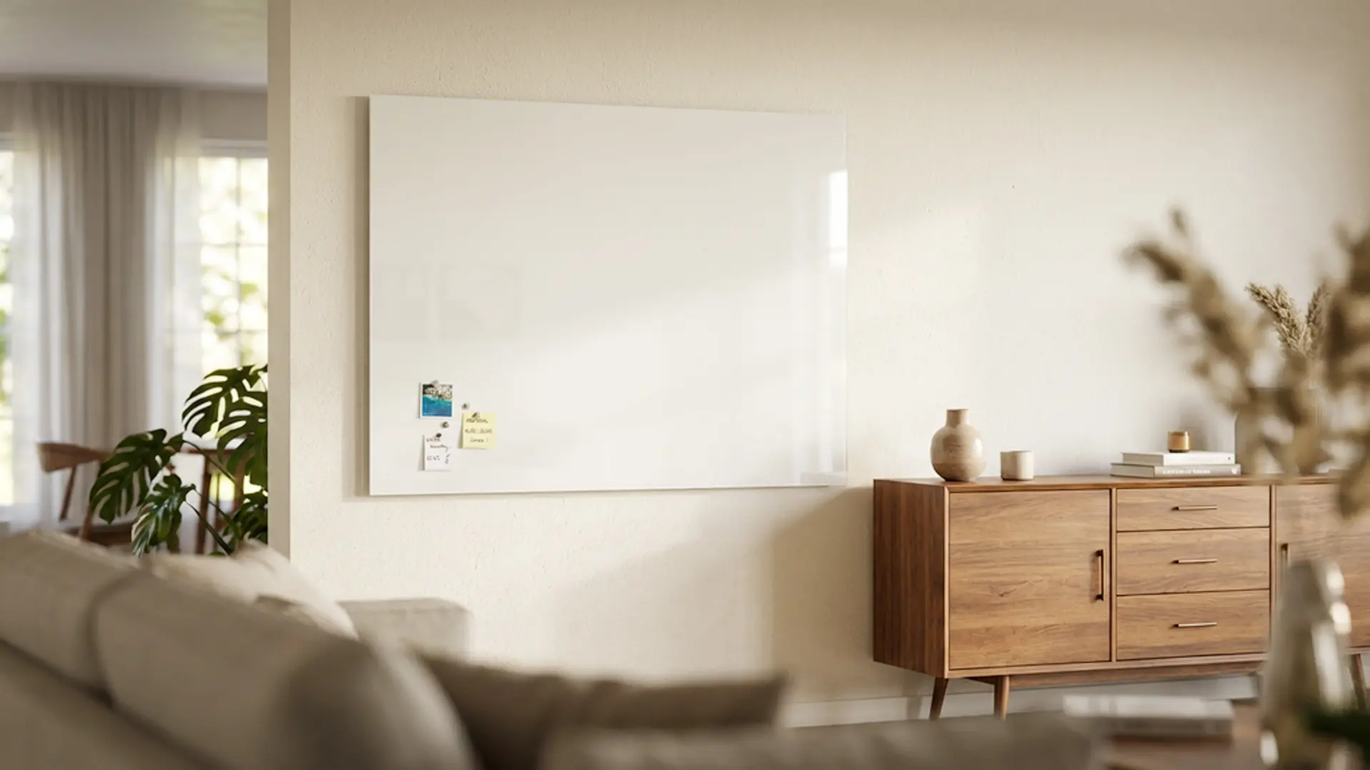 Tableau Blanc en Verre CLASSIC WHITE 150x100cm, Tableau Magnétique sans Cadre, Verre Trempé + ACCESSOIRES – Image 11