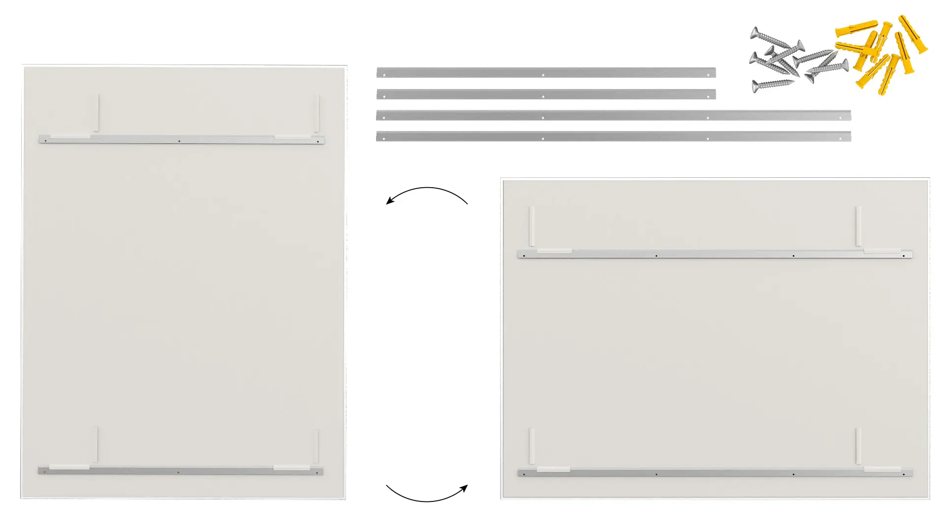Tableau Blanc en Verre CLASSIC WHITE 150x100cm, Tableau Magnétique sans Cadre, Verre Trempé + ACCESSOIRES – Image 9
