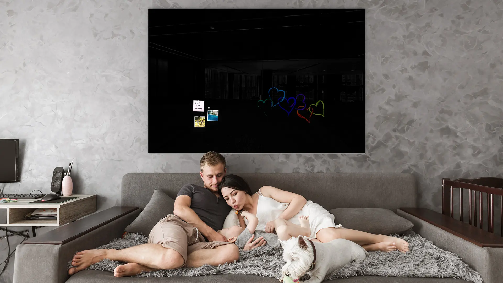 Tableau Noir en Verre 180x120cm, Tableau Magnétique sans Cadre, Verre Trempé + ACCESSOIRES – Image 13