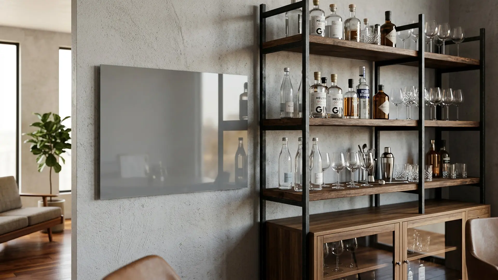 Tableau en Verre Gris 60x40cm, Tableau Magnétique sans Cadre, Verre Trempé – Image 11