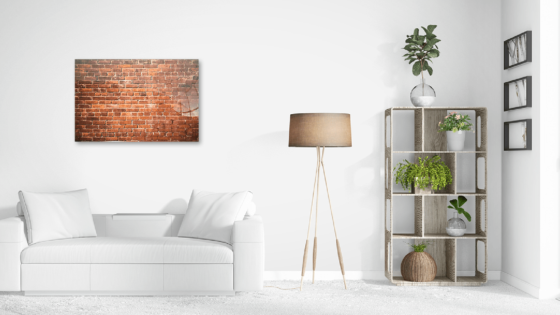 ALLboards Tableau en Verre Magnétique Style Brique Mur en Briques 90x60cm, Impression sur Verre – Image 3