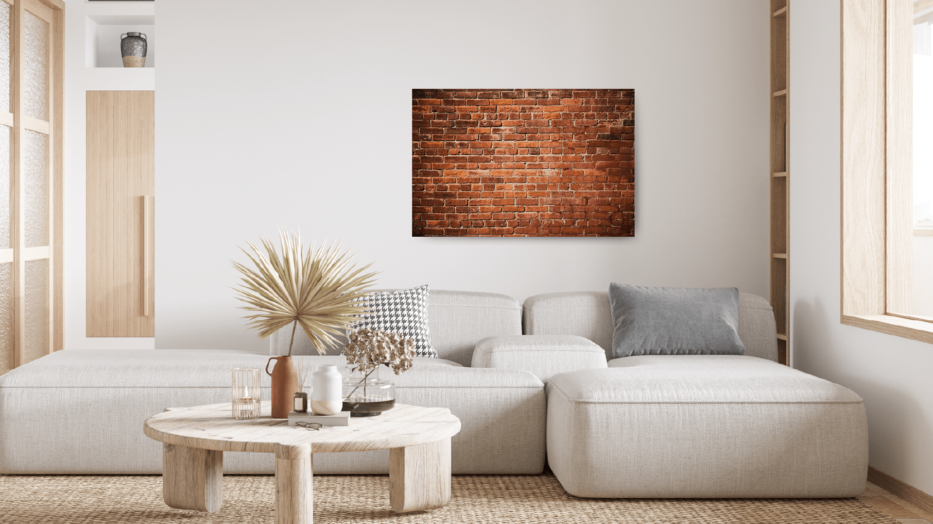 ALLboards Tableau en Verre Magnétique Style Brique Mur en Briques 90x60cm, Impression sur Verre – Image 8