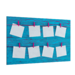 ALLboards Tableau en Verre Magnétique Style Post-it Bloc-Notes 60x40cm, Impression sur Verre