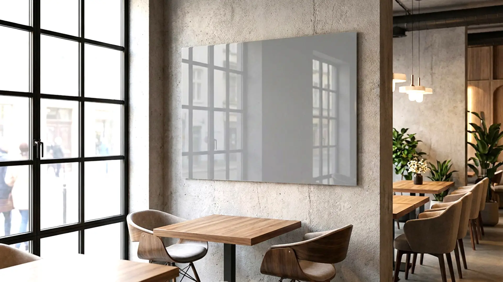 Tableau en Verre Gris 90x60cm, Tableau Magnétique sans Cadre, Verre Trempé – Image 10