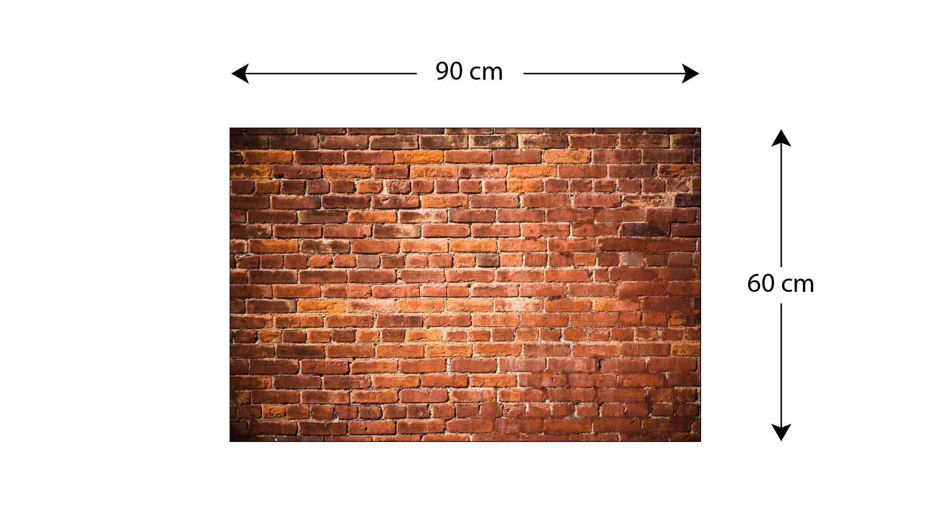 ALLboards Tableau en Verre Magnétique Style Brique Mur en Briques 90x60cm, Impression sur Verre – Image 4