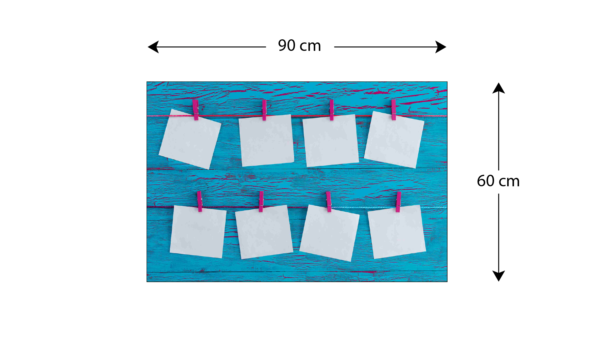 ALLboards Tableau en Verre Magnétique Style Post-it Bloc-Notes 90x60cm, Impression sur Verre – Image 4