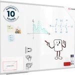 Tableau Blanc Magnétique Effaçable à Sec avec Cadre Slim en Aluminium 120x80cm