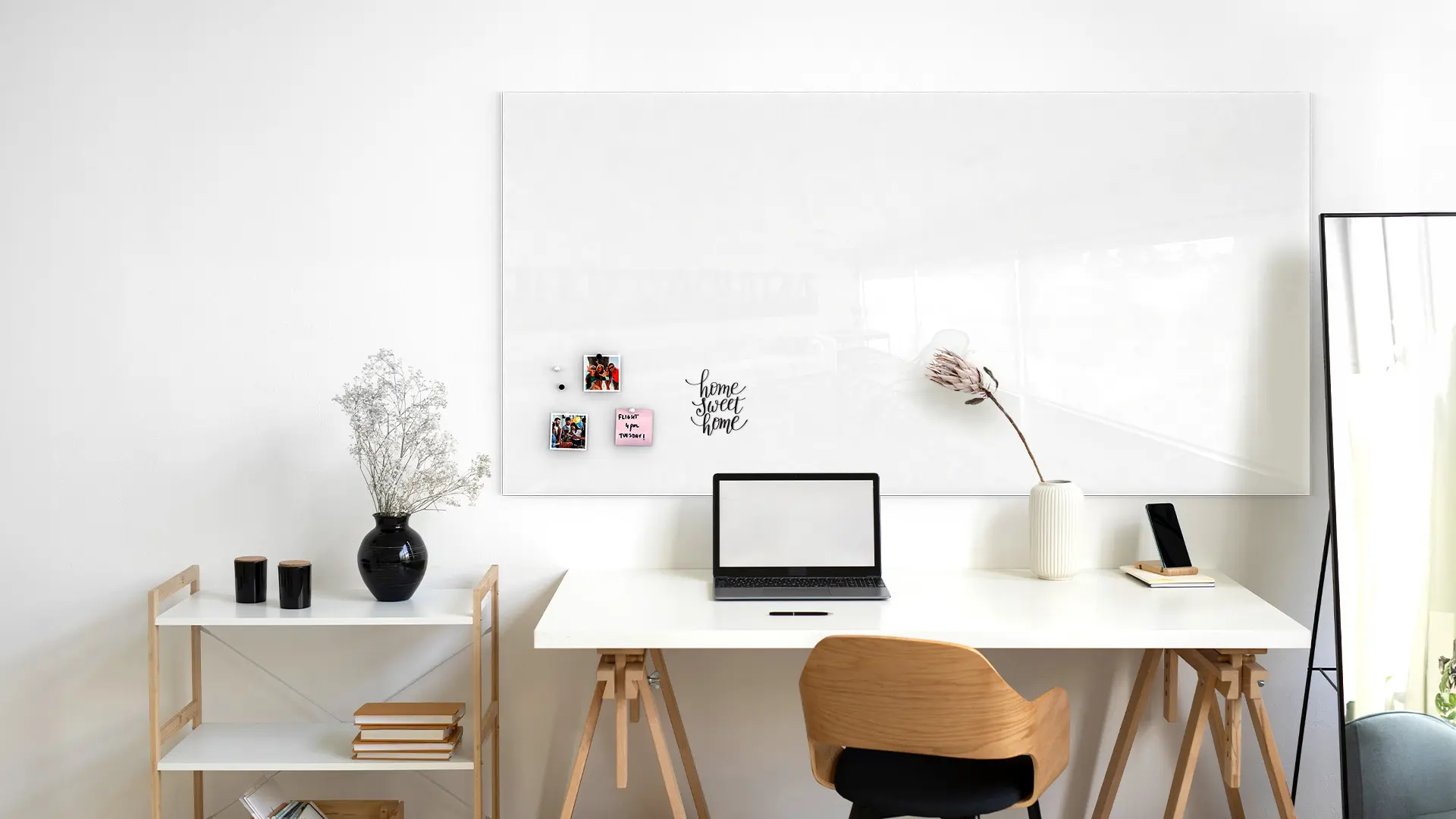 Tableau Blanc en Verre PREMIUM SUPERWHITE 200x100cm, Tableau Magnétique sans Cadre, Verre Trempé + ACCESSOIRES – Image 14
