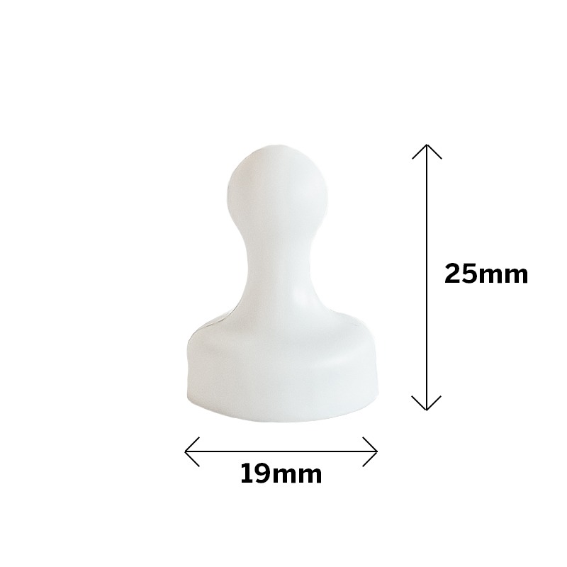 Aimants en Néodyme Lot de 6, Pions Blancs