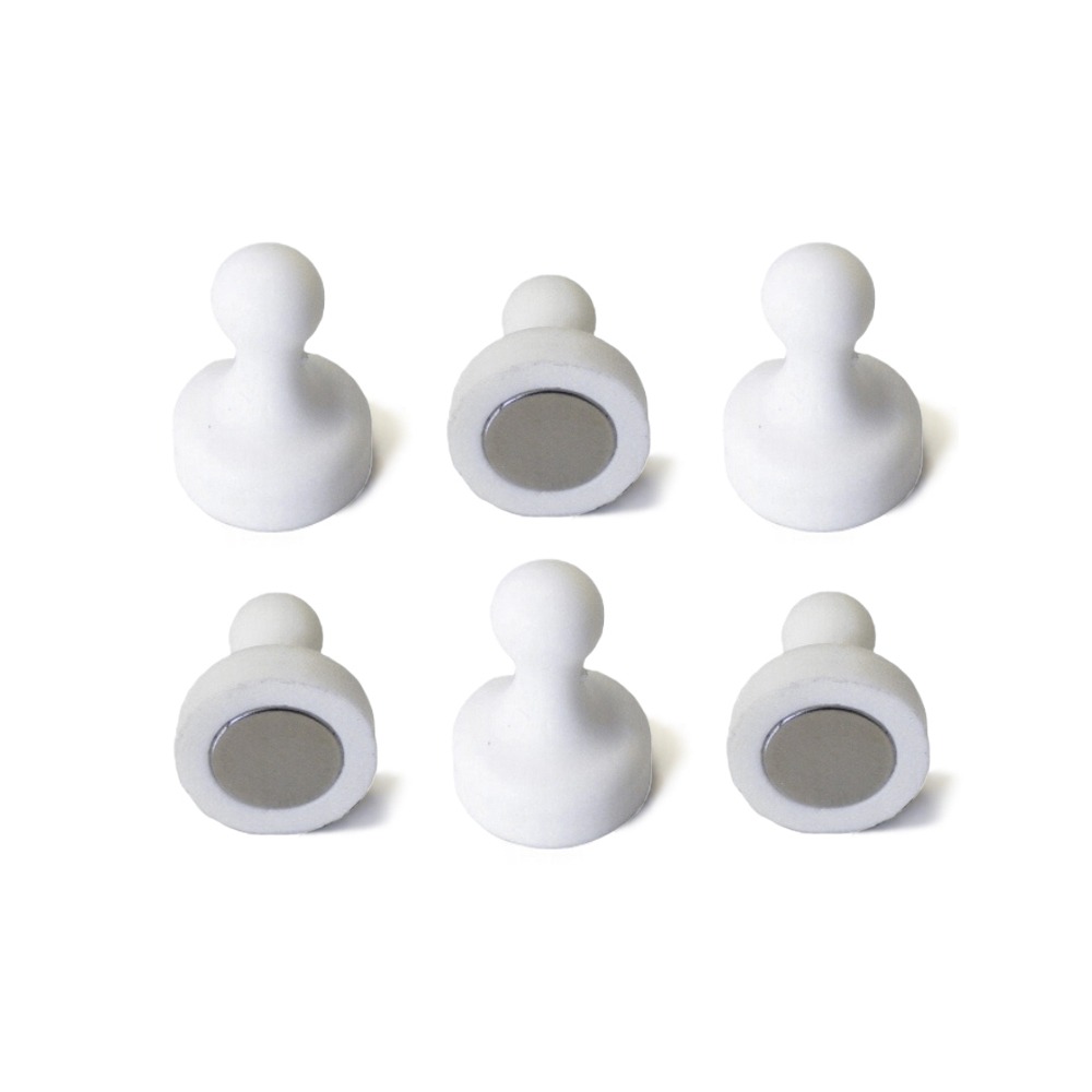 Aimants en Néodyme Lot de 6, Pions Blancs
