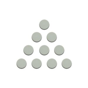 Lot de 10 Aimants, Forme Ronde, Blancs, 20 mm