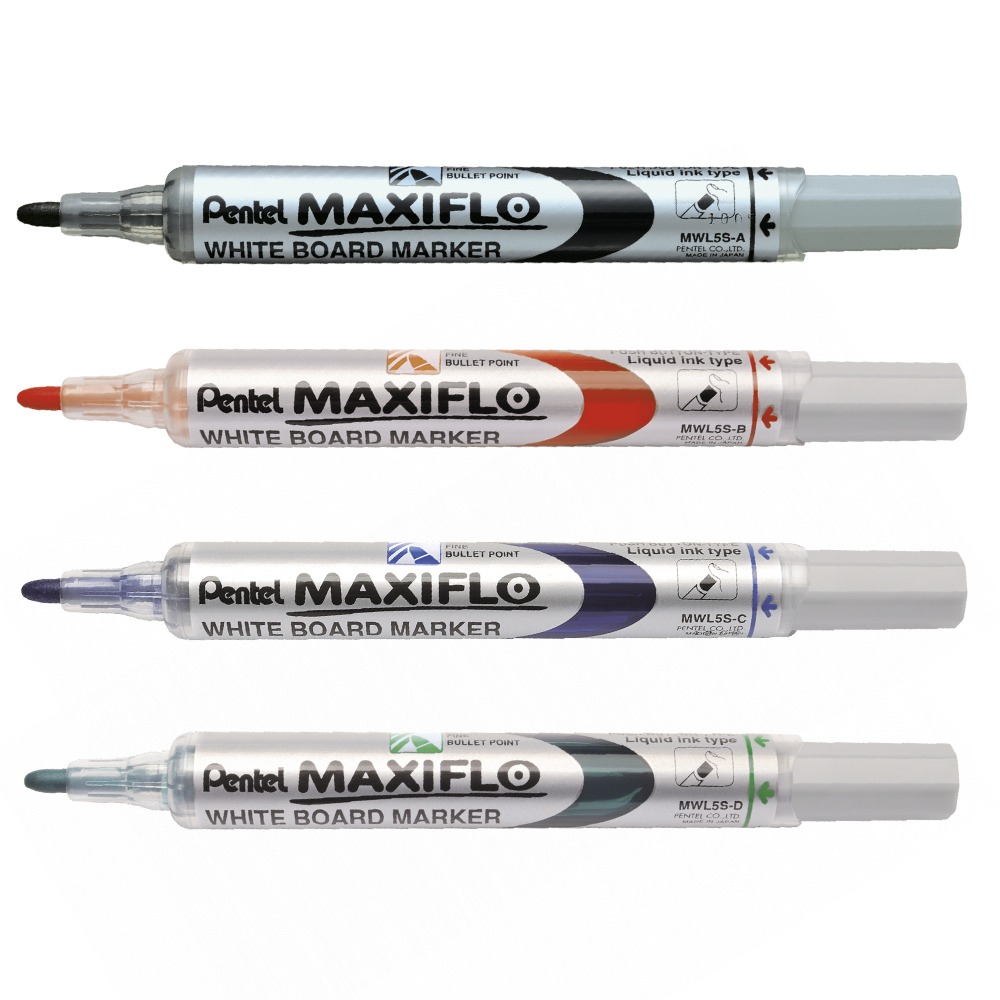 Lot de 4 Marqueurs de Couleur avec Eponge Pentel Maxiflo – Image 7