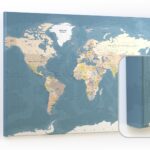 Tableau magnétique CANVASboards 90x60cm - Carte du monde