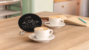 Tableau à Craie Noir Double Face à Poser sur Table avec Base en Bois en Forme Ovale, Lot de 10 Pièces