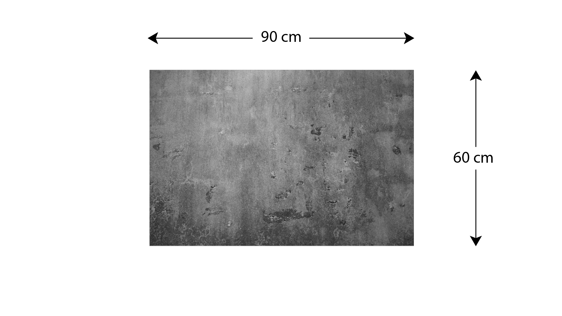 Tableau Magnétique en Métal style Mur de Béton Ciment 90x60cm, MetalBoards pour tout type d'Aimants – Image 4