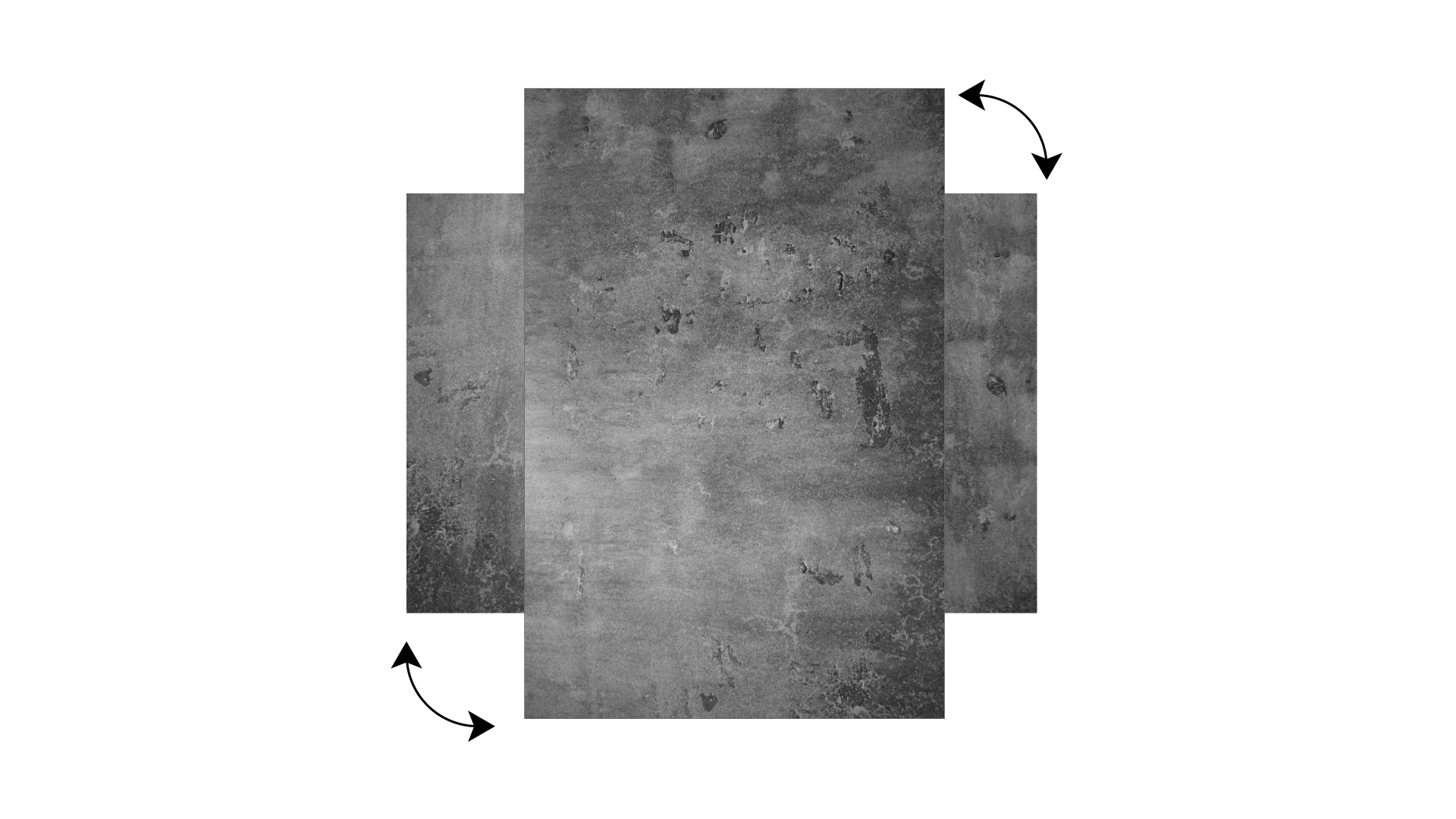 Tableau Magnétique en Métal style Mur de Béton Ciment 90x60cm, MetalBoards pour tout type d'Aimants – Image 5