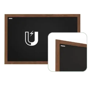 Tableaux d’École à Craie Noirs Magnétiques avec Cadre en Bois