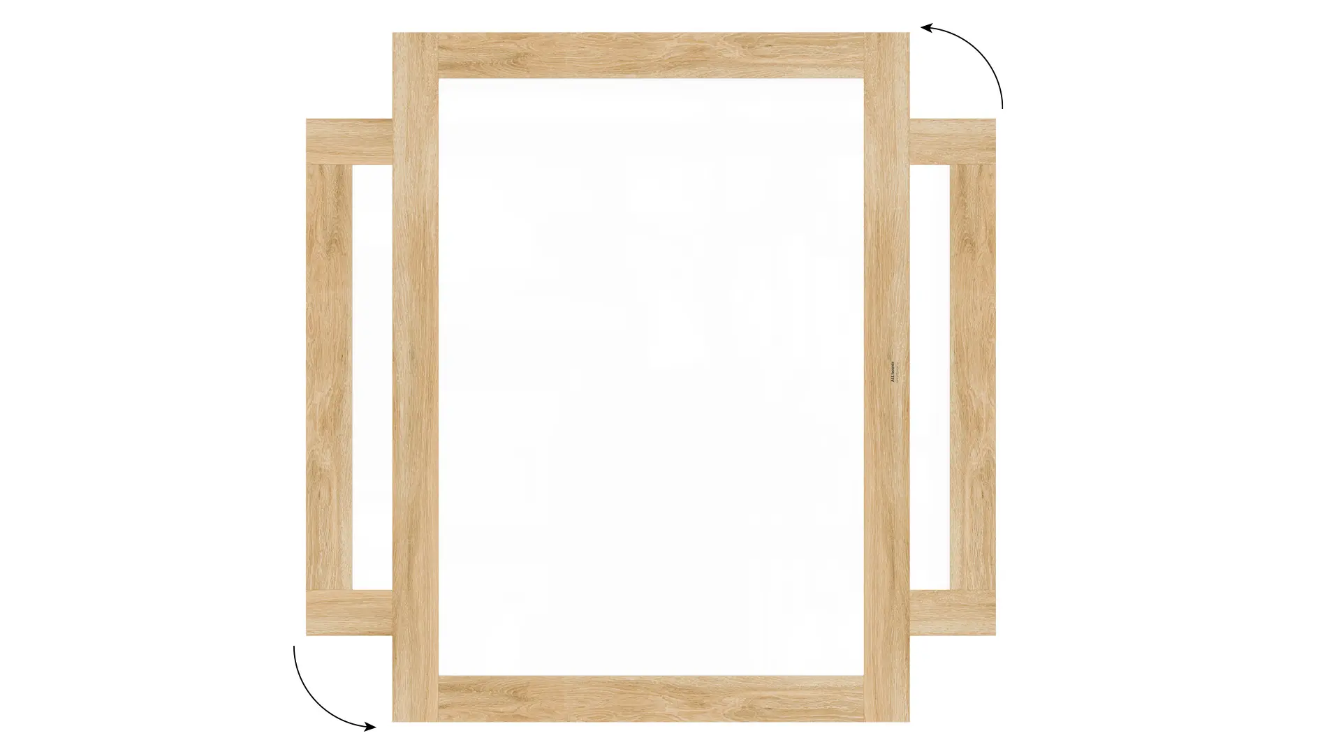 Tableau blanc magnétique PREMIUM 120x90 cm effaçable à sec avec cadre massif motif chêne – Image 6