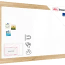 Tableau blanc magnétique PREMIUM 150x100 cm effaçable à sec avec cadre massif motif chêne