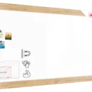 Tableau blanc magnétique PREMIUM 200x100 cm effaçable à sec avec cadre massif motif chêne
