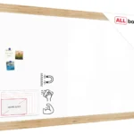 Tableau blanc magnétique PREMIUM 200x120 cm effaçable à sec avec cadre massif motif chêne