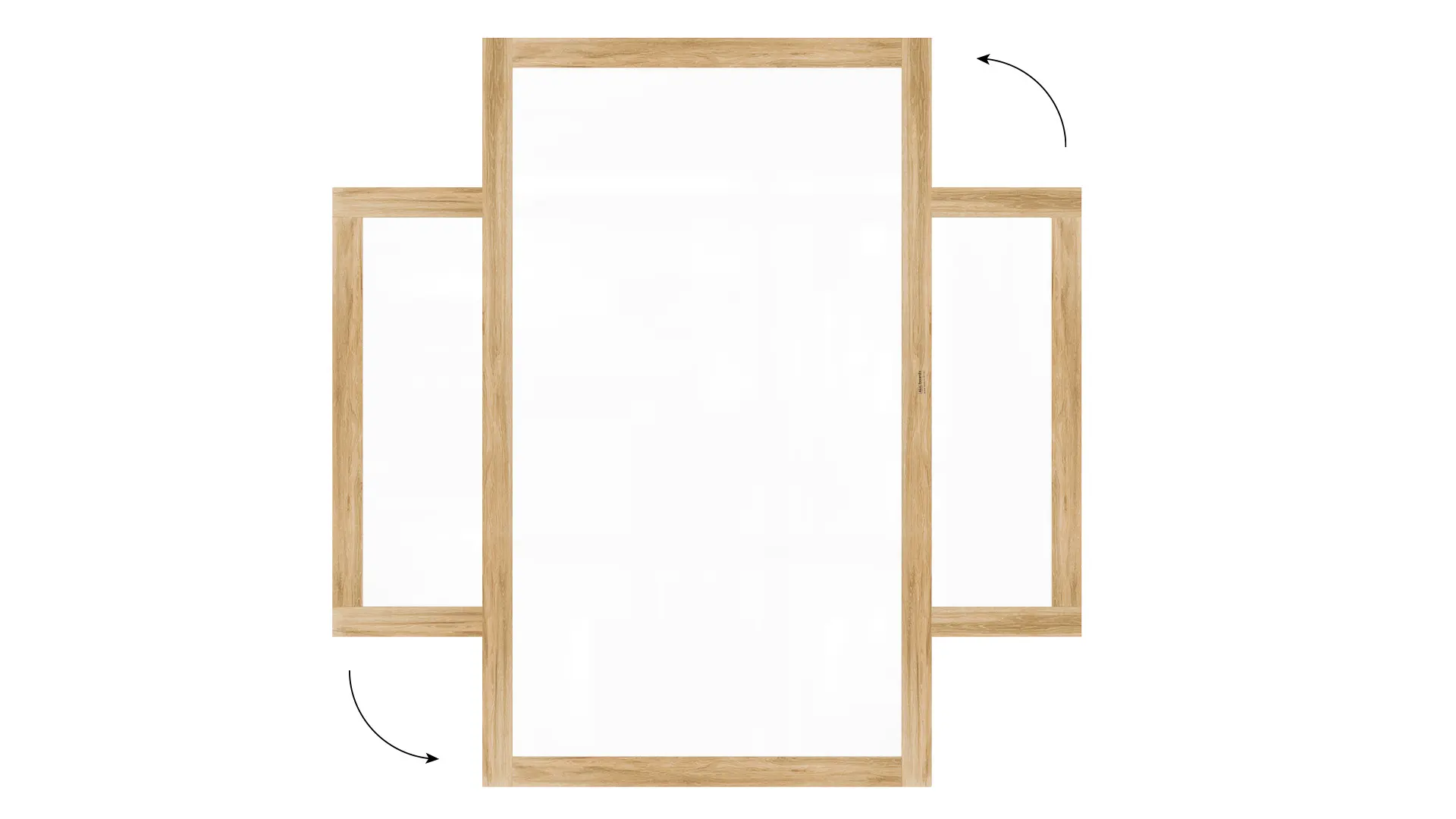 Tableau blanc magnétique PREMIUM 200x120 cm effaçable à sec avec cadre massif motif chêne – Image 6