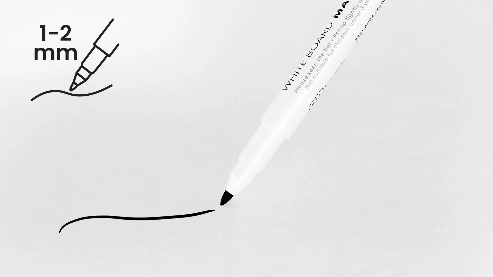 Set de marqueurs fins pour tableau blanc ALLboards - 10 marqueurs noirs