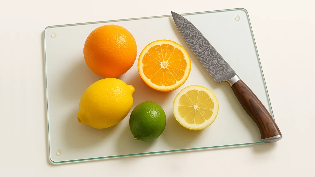Planche à découper en verre TRANSPARENTE 30x40 cm crédence de cuisine plaque de protection en verre