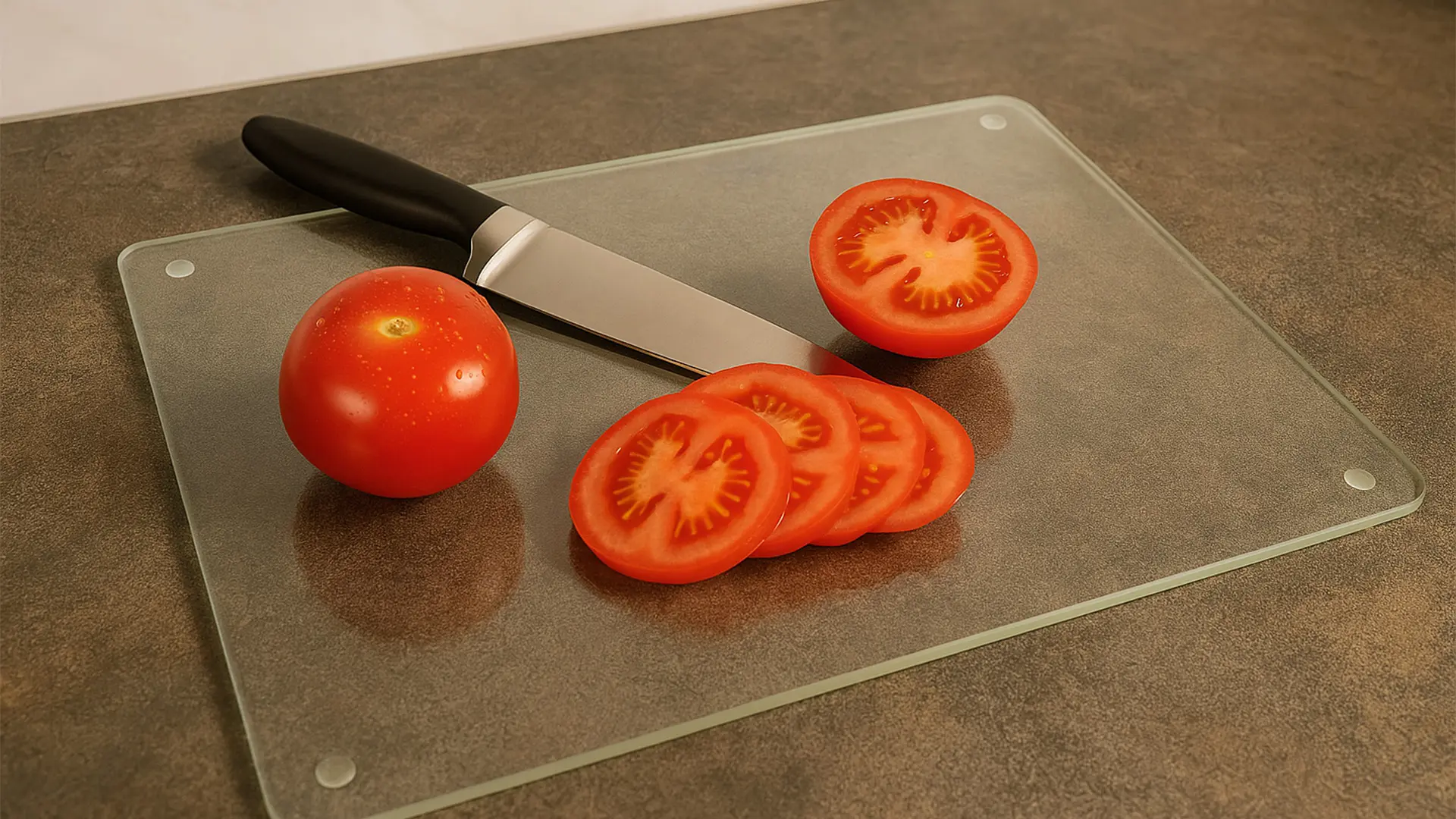 Planche à découper en verre TRANSPARENTE 30x40 cm crédence de cuisine plaque de protection en verre – Image 6
