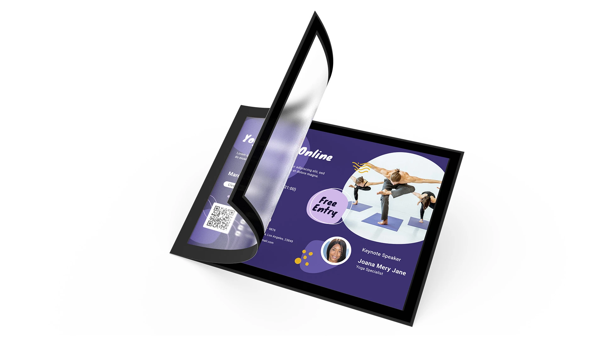 Chemise de présentation autocollante noire A4 set de 5 pièces