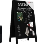 Chevalet stop-trottoir étanche 80x45 cm cadre NOIR + ACCESSOIRES