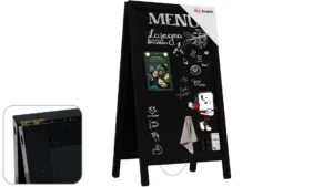 Chevalet stop-trottoir étanche 80x45 cm cadre NOIR + ACCESSOIRES