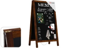 Chevalet stop-trottoir étanche 80x45 cm cadre CLASSIC BRUN + ACCESSOIRES