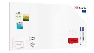 Tableau magnétique effaçable à sec SLIMboard sans cadre 120x60 cm + ACCESSOIRES