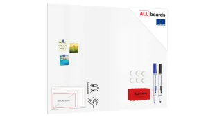 Tableau magnétique effaçable à sec SLIMboard sans cadre 120x90 cm + ACCESSOIRES