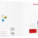 Tableau magnétique effaçable à sec SLIMboard sans cadre 180x120 cm + ACCESSOIRES