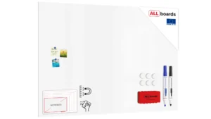 Tableau magnétique effaçable à sec SLIMboard sans cadre 180x120 cm + ACCESSOIRES