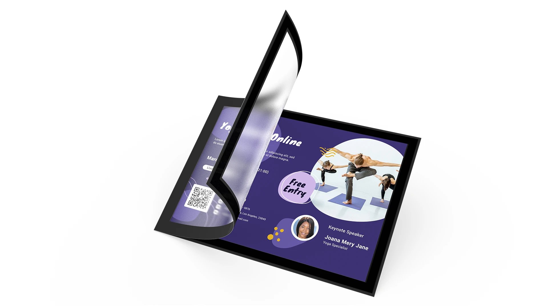 Chemise de présentation autocollante noire A4