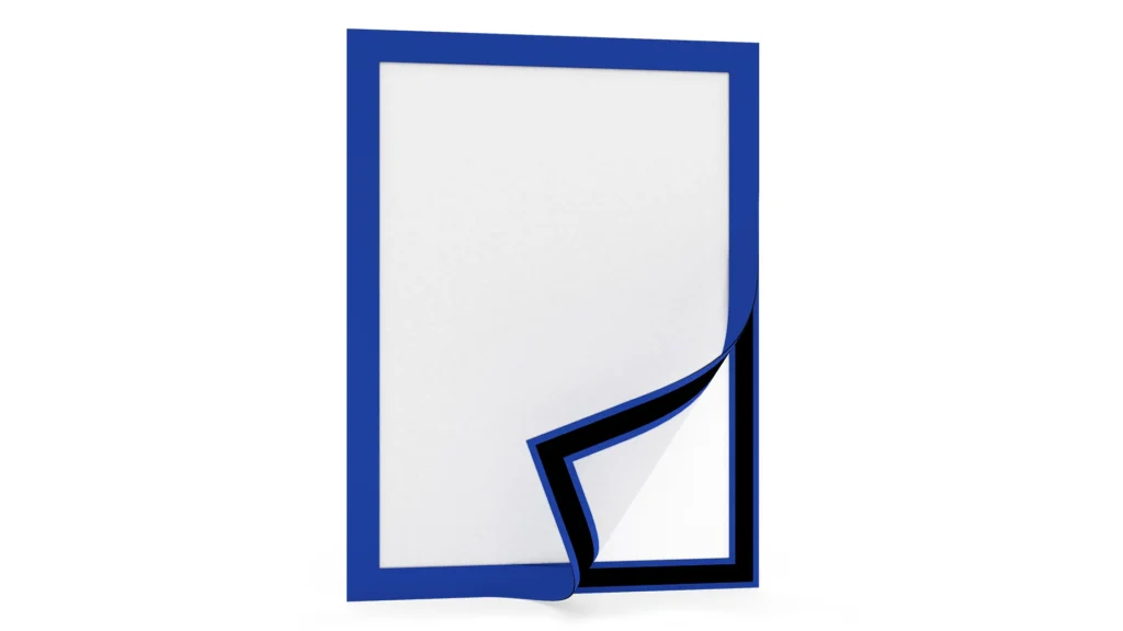 Chemise de présentation autocollante bleue A4