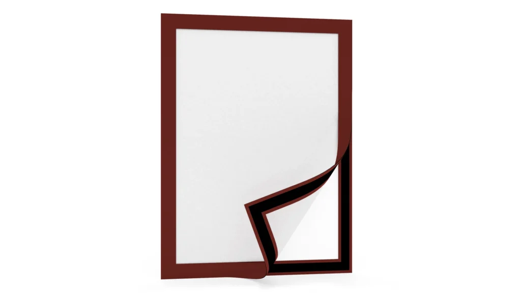 Chemise de présentation autocollante rouge A4