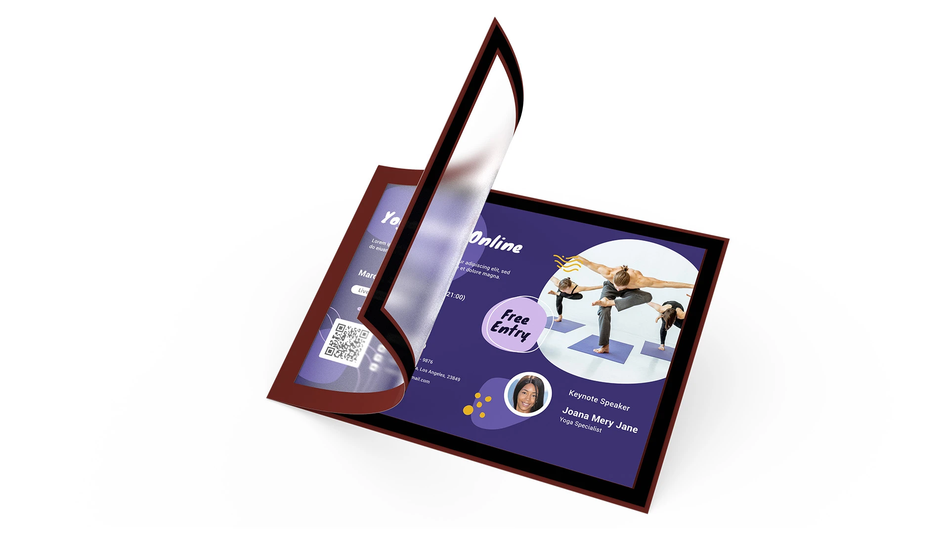 Chemise de présentation autocollante rouge A4