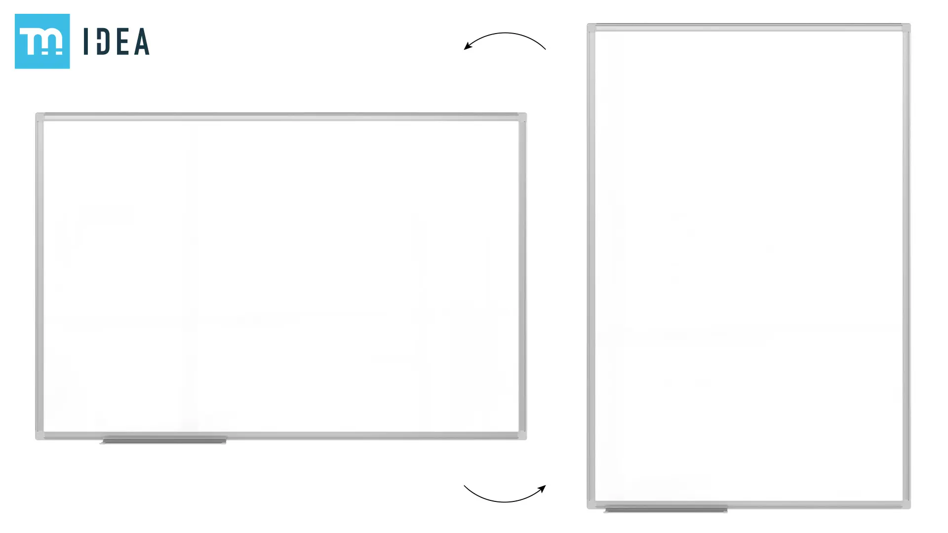 Tableau blanc magnétique 120x80 cm avec cadre en aluminium + accessoires - Série TM IDEA® Flex – Image 3