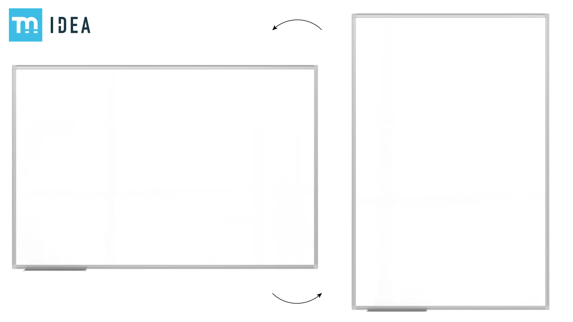 Tableau blanc magnétique 150x100 cm avec cadre en aluminium + accessoires - Série TM IDEA® Flex – Image 3
