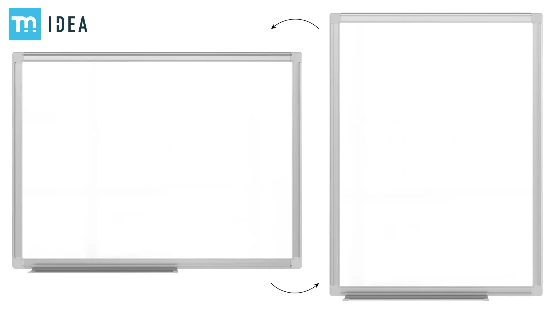 Tableau blanc magnétique 60x45 cm avec cadre en aluminium + accessoires - Série TM IDEA® Flex – Image 3