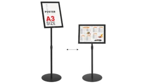 Porte affiche A3 OWZ avec cadre en aluminium noir