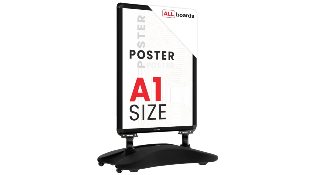 Porte-affiche A1 Waterbase - cadre aluminium NOIR