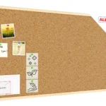 Tableau de liège 120 x 60 cm avec cadre en bois naturel – surface en liège portugais autocicatrisant
