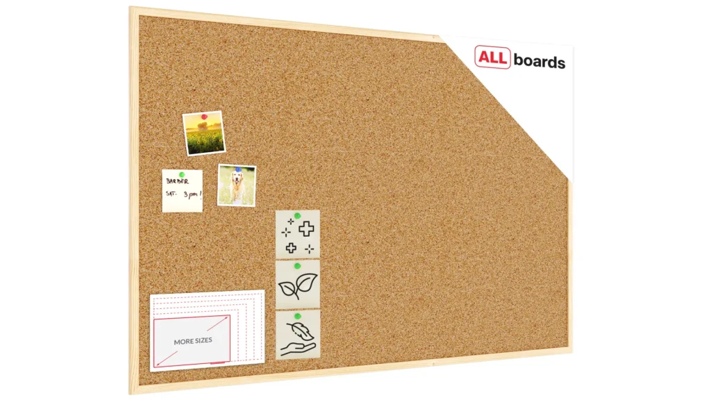 Tableau en liège dans un cadre en bois 120×80 cm