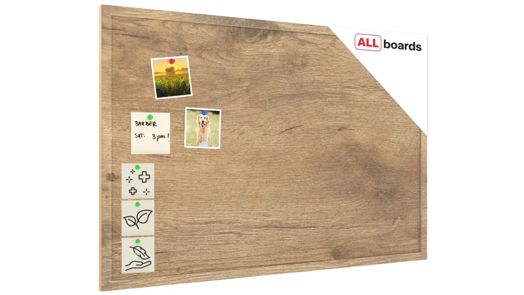 Tableau en liège impression intégrale BOIS 90x60 cm cadre en bois